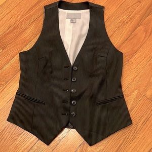 Black Pinstripe Vest